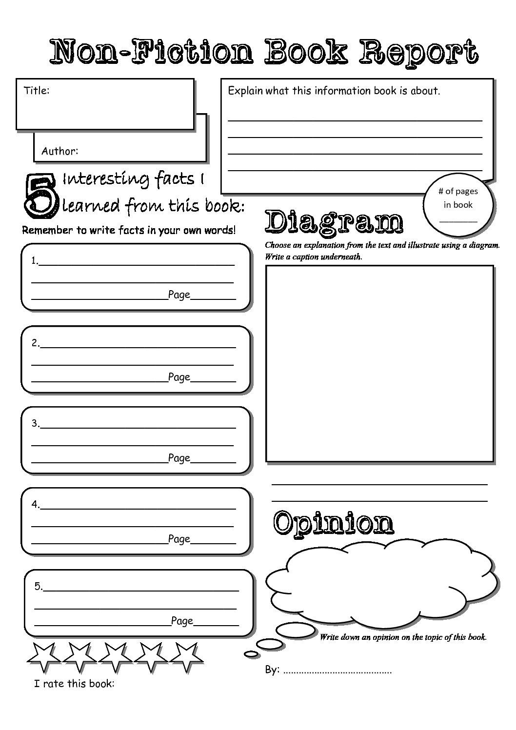 Non Fiction Book Report Crossroads Academy