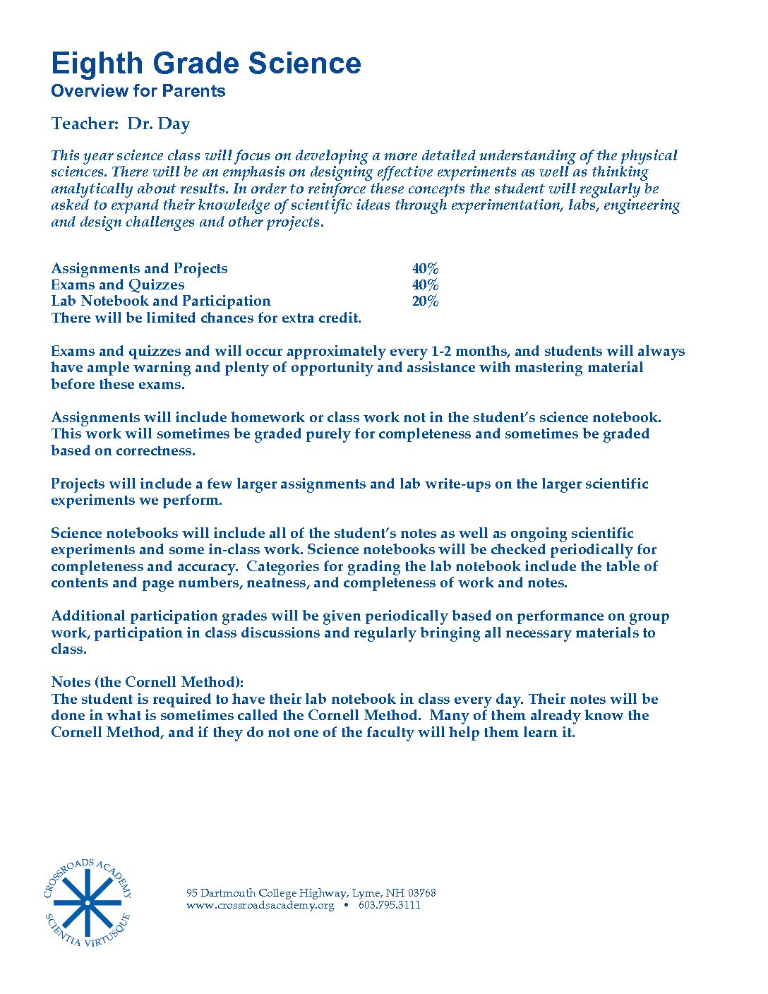 Yr 8 Science Guide.pdf 8th Grade Science - Crossroads Academy